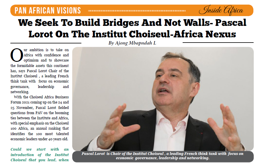 Interview. “We Seek To Build Bridges And Not Walls Between Africa And Europe”.