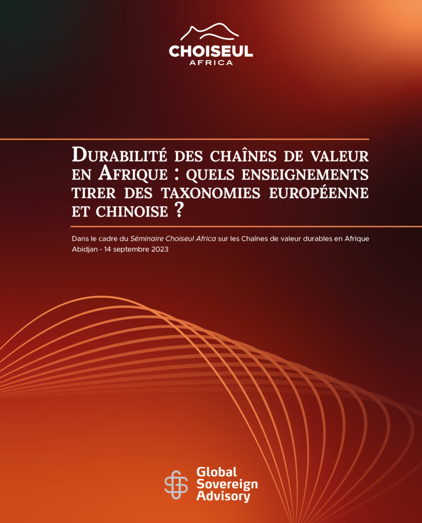 Durabilité des chaînes de valeurs en Afrique : quels enseignements tirer des taxonomies européenne et chinoise ?